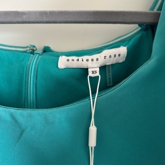 Anthropologie Endless Rose Ruffle Off The Shoulder Mini Dress Size xs Te… - Picture 5 of 11